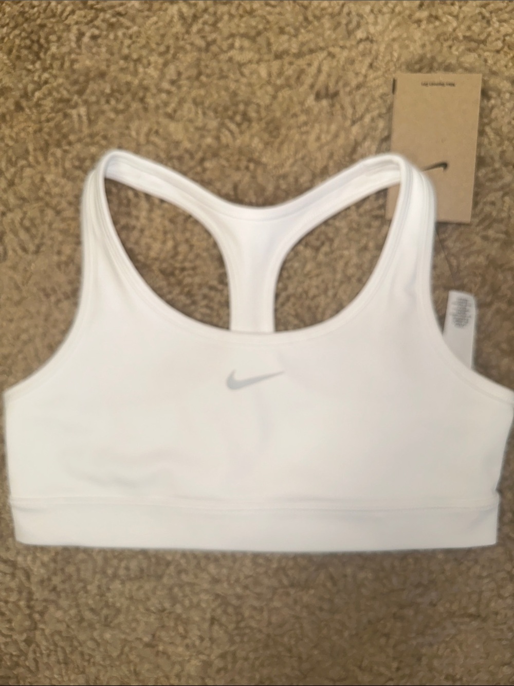 NWT Nike White Sports Bra (L)